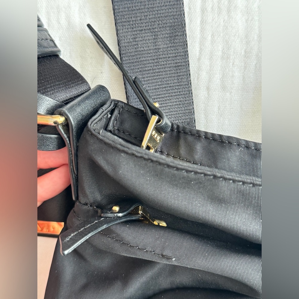 TUMI Voyageur Capri Black Crossbody Bag with Gold Hardware - Picture 3 of 16